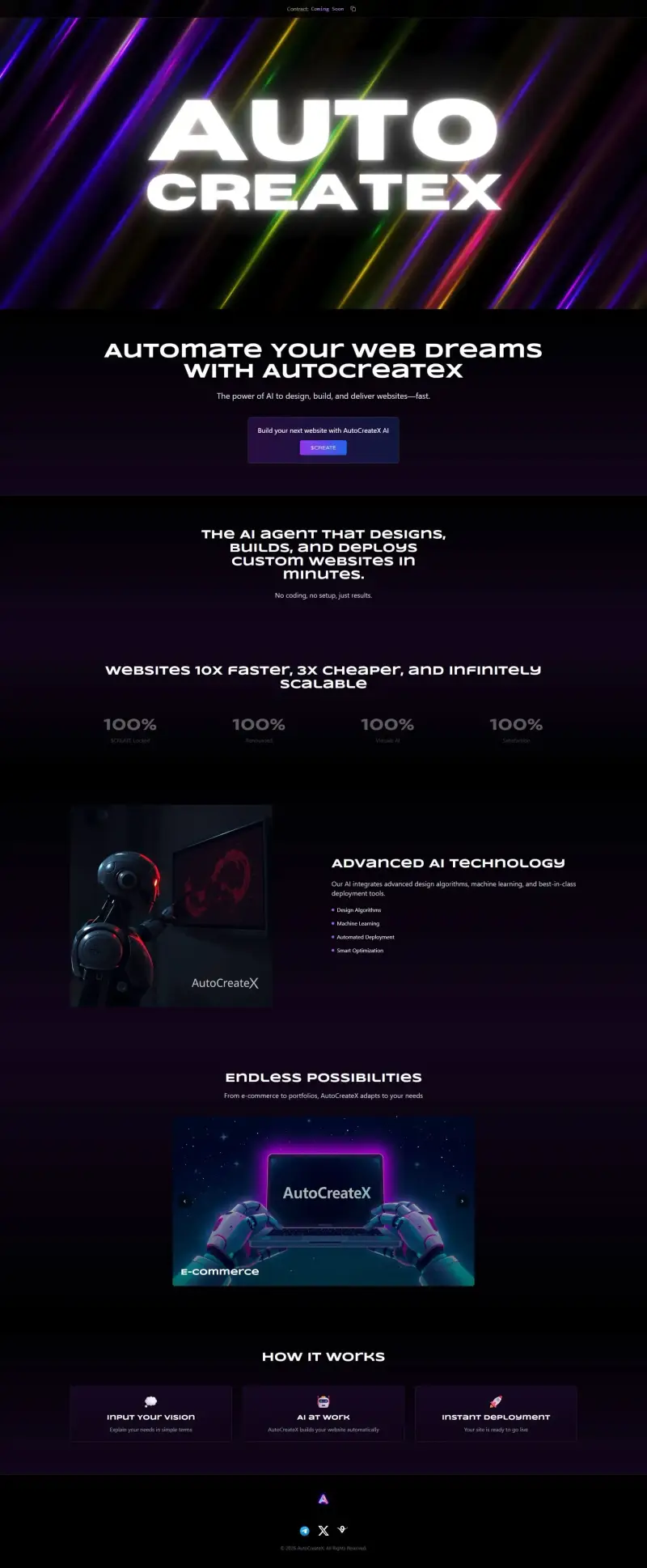 AutoCreateX AI website